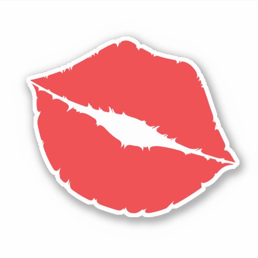 Sticker Baisers Big Red Lips (Devant)