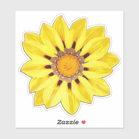 Sticker Baisson africain / Gazania Mustard Jaune (Feuille)