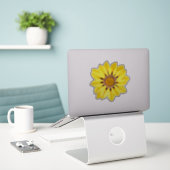 Sticker Baisson africain / Gazania Mustard Jaune (Ordinateur portable sur le bureau)