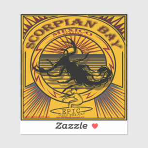 STICKER BAJA SURFANT MEXIQUE DE BAIE DE SCORPION