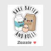 Sticker Bake Batter Et Rouler Funny Baking Pun De Chanson (Feuille)