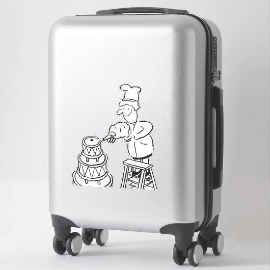 Sticker Bakers, Cake Making & Baking. Drôle dessin (Sur valise)