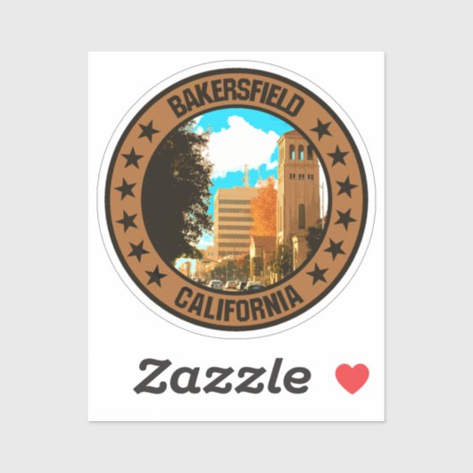 Sticker Bakersfield (Feuille)