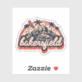 Sticker Bakersfield, Californie (Feuille)