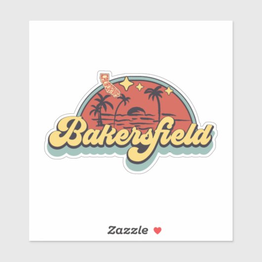 Sticker Bakersfield, Californie (Feuille)