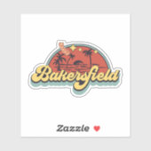 Sticker Bakersfield, Californie (Feuille)