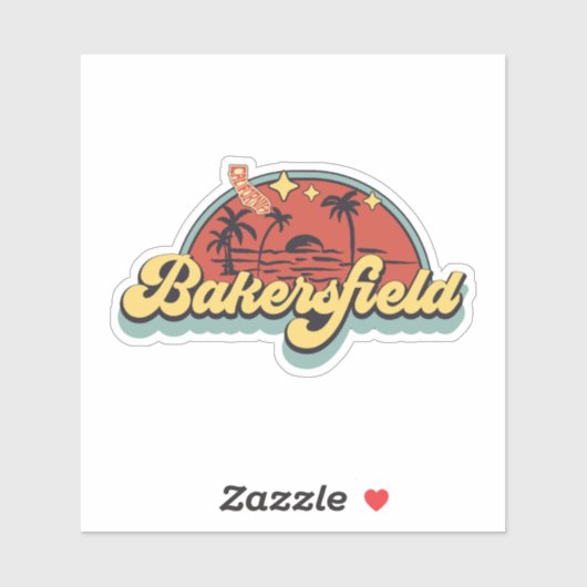 Sticker Bakersfield, Californie (Feuille)