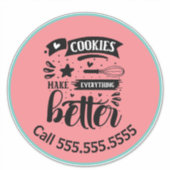 Sticker Baking Cookies autos d'affaires (Devant)