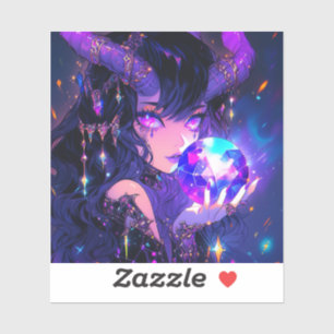 Sticker Bal de cristal violet démon Anime Girl