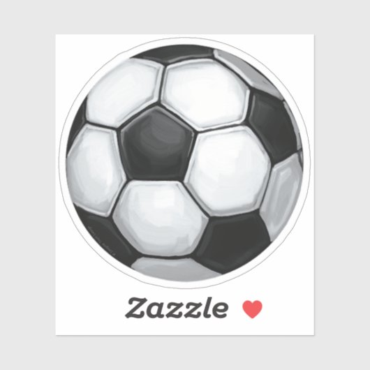 Sticker Bal de Football Peint Art (Feuille)