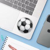Sticker Bal de Football Peint Art (Ordinateur portable avec iPhone)