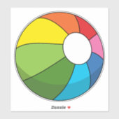 Sticker Bal De Plage Coloré (Feuille)