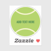 Sticker Bal de tennis vert moderne (Feuille)
