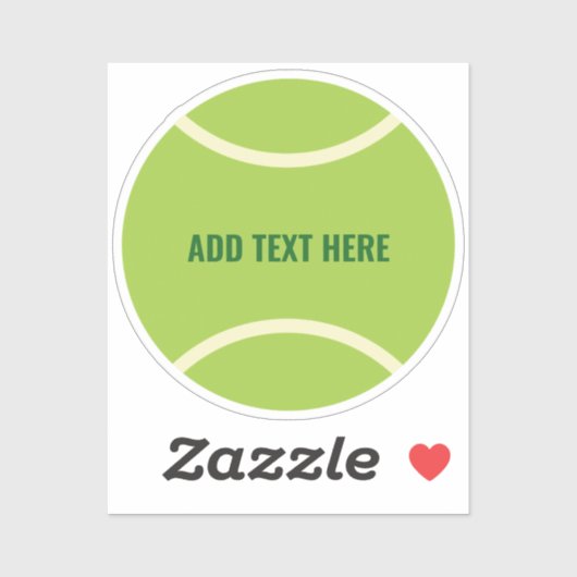 Sticker Bal de tennis vert moderne (Feuille)