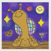Sticker Bal Disco Snail Cute Happy New Year Vinyl (Devant)