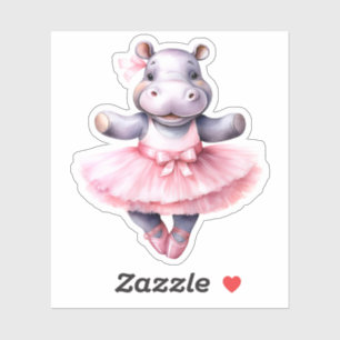 Sticker Bal hippo de danse