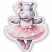 Sticker Bal hippo de danse (Devant)
