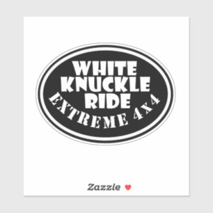 Sticker Balade à bascule blanc, 4x4 extrême