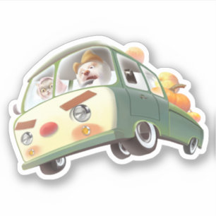 Sticker Balade en Citrouille lunaire