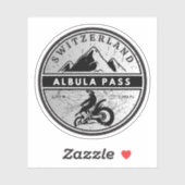 Sticker Balade en moto Albula pass alpes suisses (Feuille)