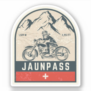 Sticker Balade en moto Boltigen-Jaunpass alpes suisses