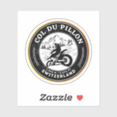 Sticker Balade en moto Col du Pillon alpes suisses (Feuille)