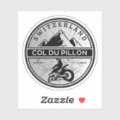 Sticker Balade en moto Col du Pillon alpes suisses (Feuille)