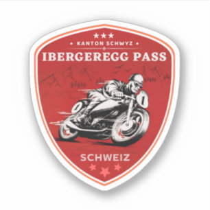 Sticker Balade en moto Ibergeregg Pass alpes suisses