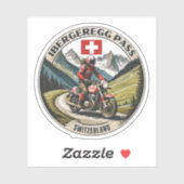 Sticker Balade en moto Ibergeregg Pass alpes suisses (Feuille)