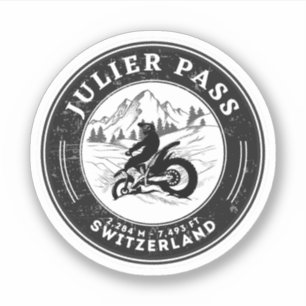 Sticker Balade en moto Julier pass alpes suisses