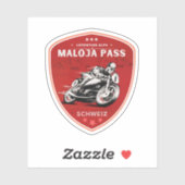 Sticker Balade en moto Maloja Pass alpes suisses (Feuille)