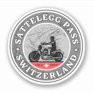Sticker Balade en moto Sattelegg pass swiss-alps