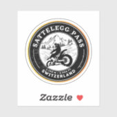 Sticker Balade en moto Sattelegg pass swiss-alps (Feuille)