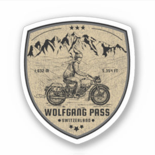 Sticker Balade en moto Wolfgang Pass alpes suisses