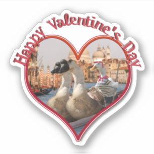 Sticker Balade romantique en gondole pour la Saint-Valenti