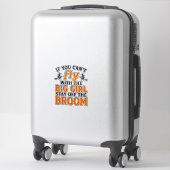 Sticker Balai de sorcière drôle Grande fille Conception de (Sur valise)