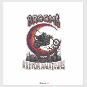 Sticker Balais Amateurs Grim Reaper Moto Halloween R