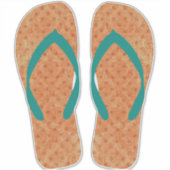 Sticker Balançoire Orange Beach Flip Flops Sandales (Devant)