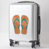 Sticker Balançoire Orange Beach Flip Flops Sandales (Sur valise)