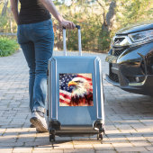Sticker Bald Eagle avec drapeau des États-Unis d'Amérique (Valise Insitu)