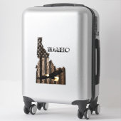 STICKER BALD EAGLE BOIS BRÛLÉ - IDAHO PATRIOT NOIR (Sur valise)