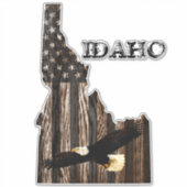 STICKER BALD EAGLE BOIS BRÛLÉ - IDAHO PATRIOT NOIR (Devant)