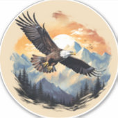Sticker Bald Eagle, symbole de l'Amérique (Devant)