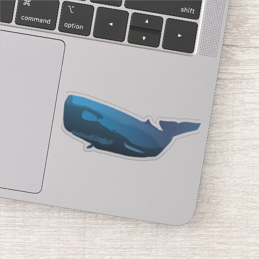 Sticker Baleine à bec bleu (Détail)