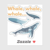 Sticker Baleine, baleine, baleine (Feuille)