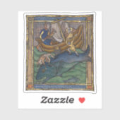 Sticker Baleine bestiaire médiévale c. 1270 (Feuille)