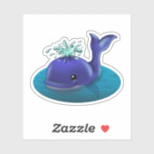 Sticker Baleine bleue (Feuille)