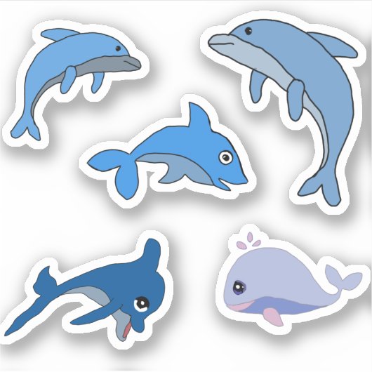 STICKER BALEINE DE BALEINE DOLPHINE CUITE (Devant)