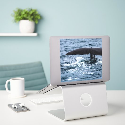 Sticker Baleine de Sperm (Ordinateur portable sur le bureau)