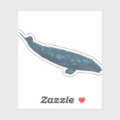 Sticker Baleine grise (Feuille)